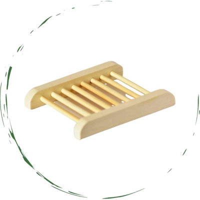 Natural Bamboo Soap Bar Dish. Eco-Friendly