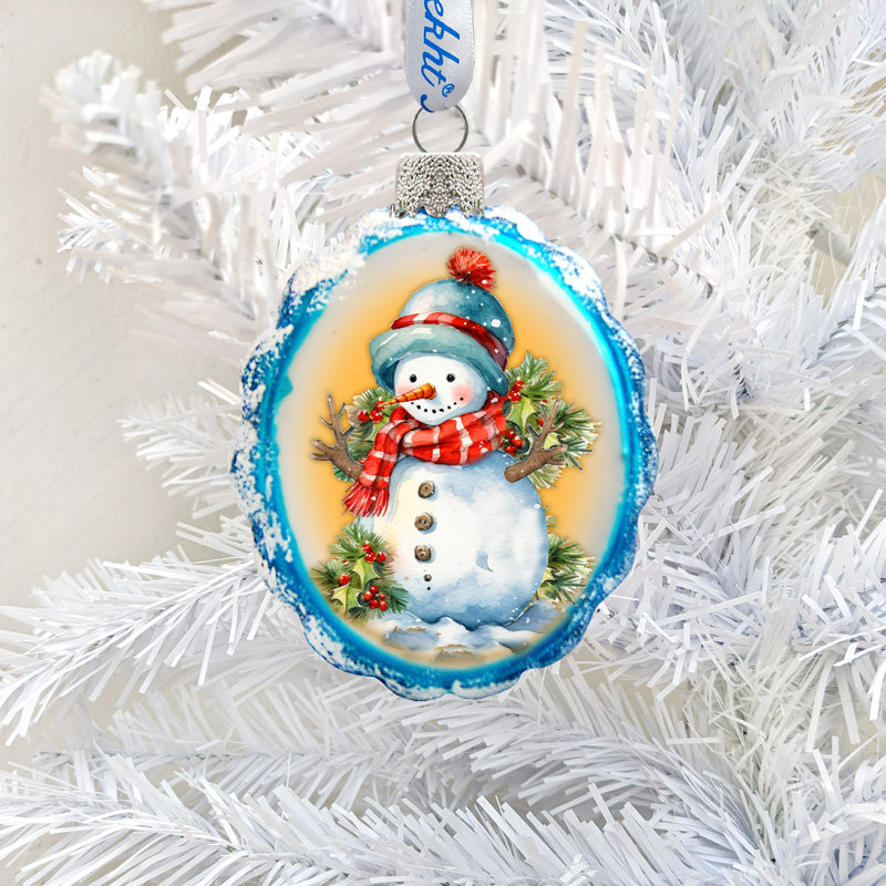 4'' Glass Hanging Figurine Ornament