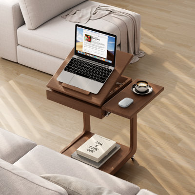 Annandale Rolling Flip-Top Storage Side Table