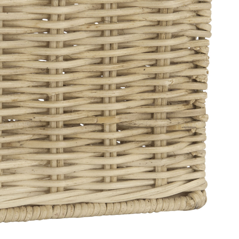 Ensemble de 3 paniers festonnés Erna, Clair naturel