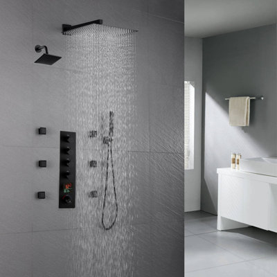 Système de douche thermostatique complet avec valve brute