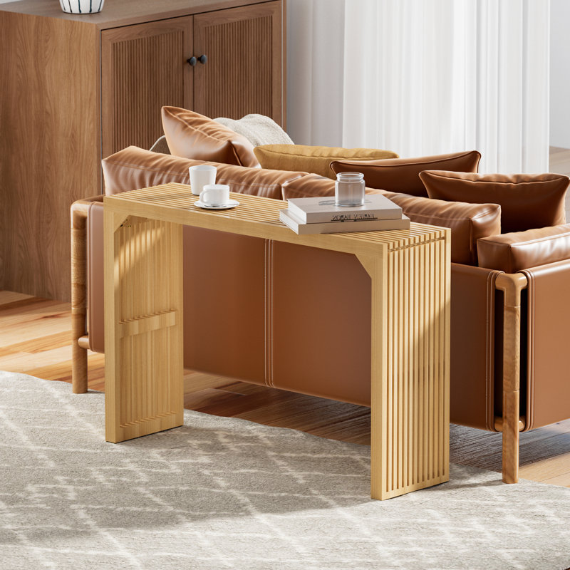 Console 46 po en bois massif pour salon, vestibule