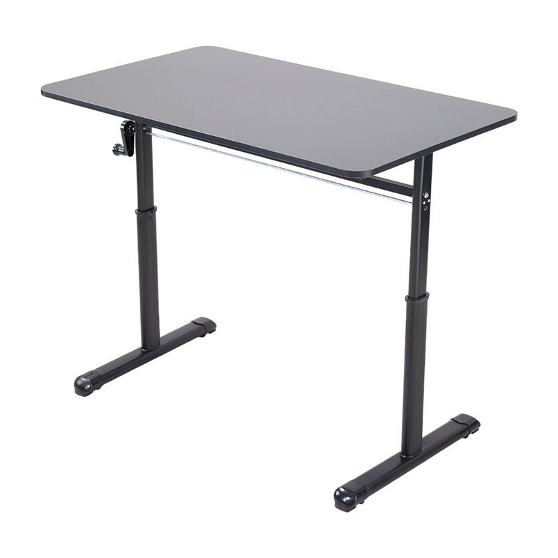 Manual Height Adjustable Desk with Crank Handle
