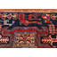 Tapis de couloir oriental tribal 3 x 10 mauve et bleu marine One-of-a-Kind