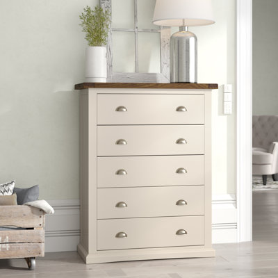 90 cm W Chest of 5 Drawers