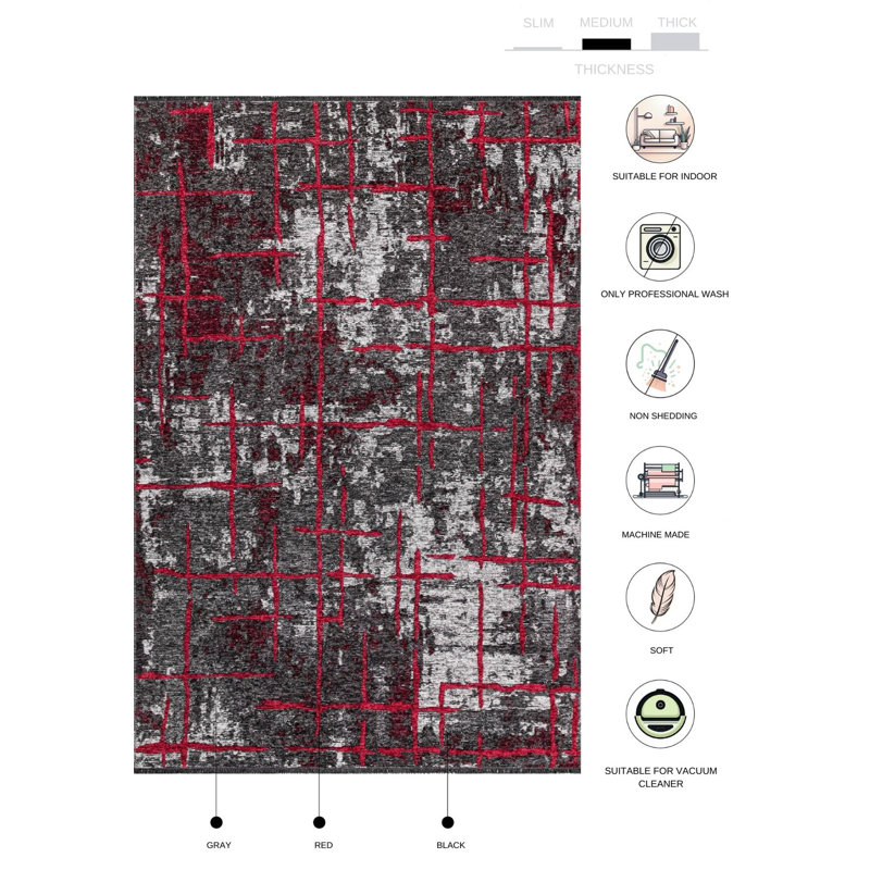 Tapis Tareia, Tapis de couloir 2 pi 6 po x 9 pi 11 po