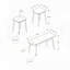 Ensemble de tables basses 3 pièces Mid-Century brun foncé-1091070731