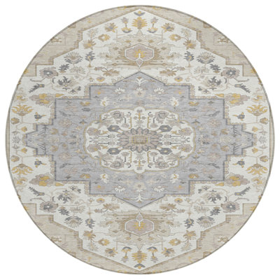 Lidia Brown Washable Indoor-Outdoor Rug - 