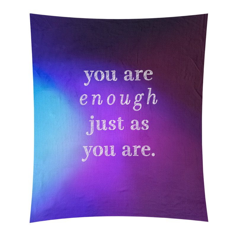 En polyester, vous êtes assez tapisserie quot, H 80 po x l 68 po, Bleu / Mauve