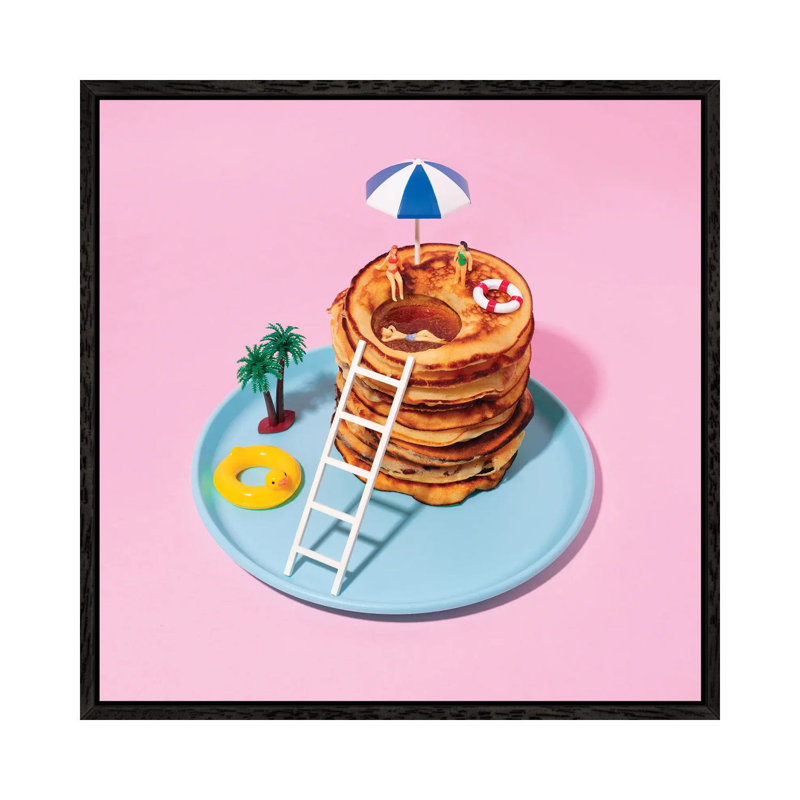 Pancakes Pool by Pepino De Mar - Gallery-Wrapped Canvas Giclée on Canvas, Black Floater Framed, 66.04 cm H x 66.04 cm W