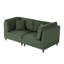 2 - Piece Upholstered Corduroy Modular Sectional with Pillow Back and Solid Wood Legs-1066189035