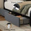 Lit plateforme capitonné en velours Dorrough-1308040330-1298385658