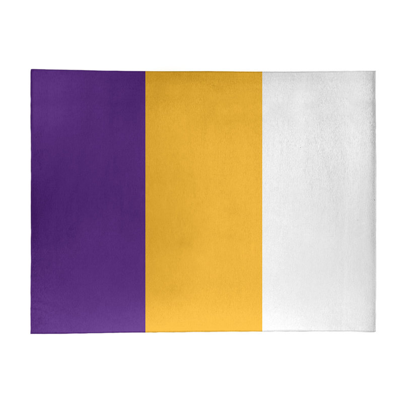 Tapis mauve/doré rayé, Rectangle 9 pi x 12 pi