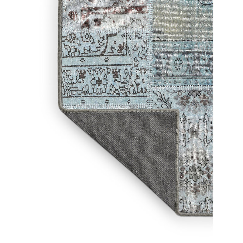Tapis contemporain bleu, Rectangle 6 pi x 9 pi