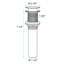 Robinet de lavabo mural avec drain escamotable (sans trop-plein)-118499435