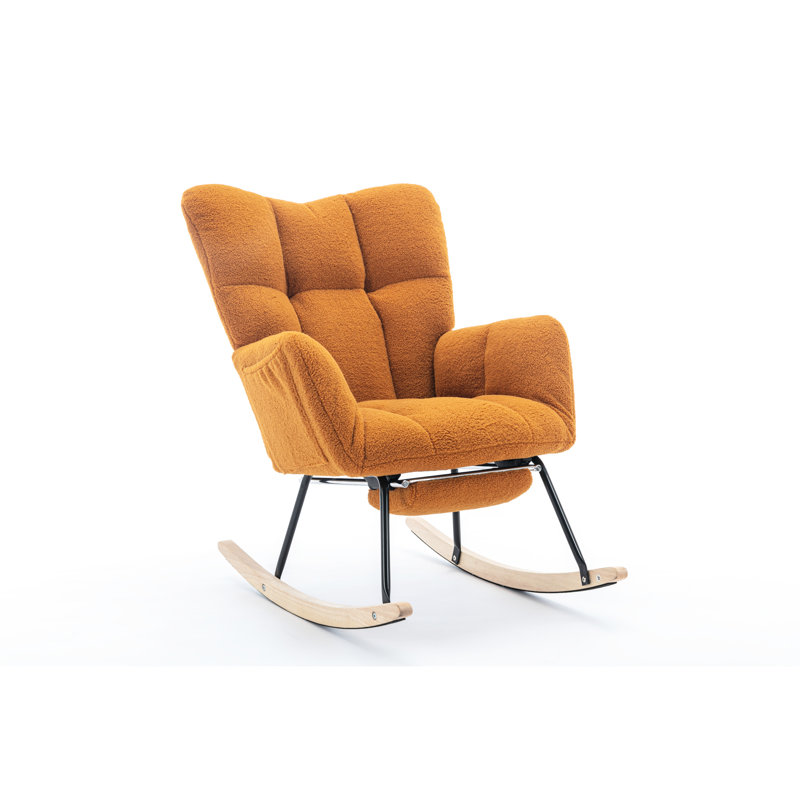 Chaise berçante confortable avec repose-pieds réglable, paquet inclus, rembourrage en éponge de couleur