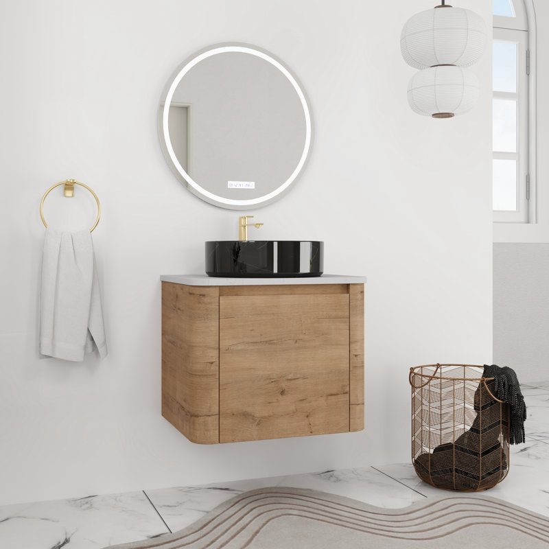 Meuble-lavabo simple 24 po avec comptoir en quartz, 24