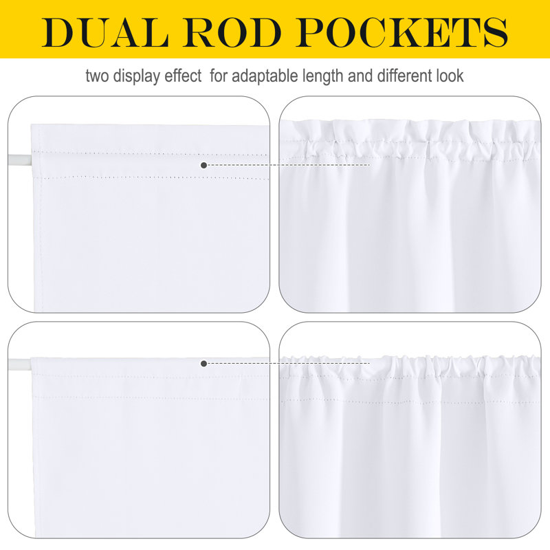 Blackout Curtain for French Door, Rod Pocket Thermal Insulated Drapes Privacy Window Panel for Living Room/Doorways/Classroom, 1 Panel