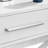 Romriell Gloss and Chrome Metal Bedside Table 1 Drawer Modern Minimalist Design
