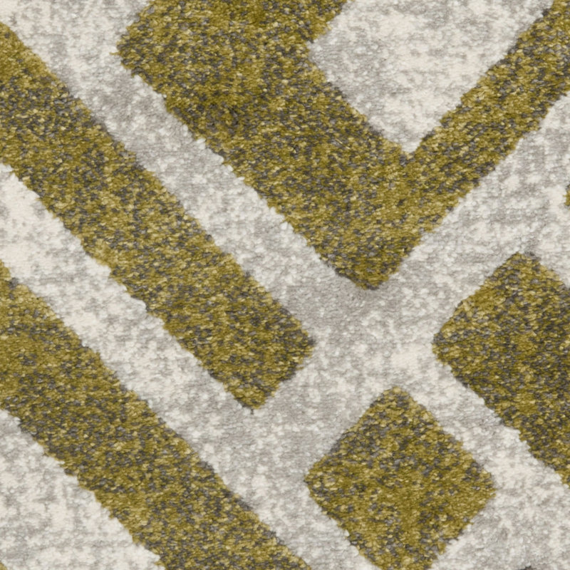 Tapis à motif géométrique Shroyer Porcello, Rectangle 2 pi x 3 pi 7 po