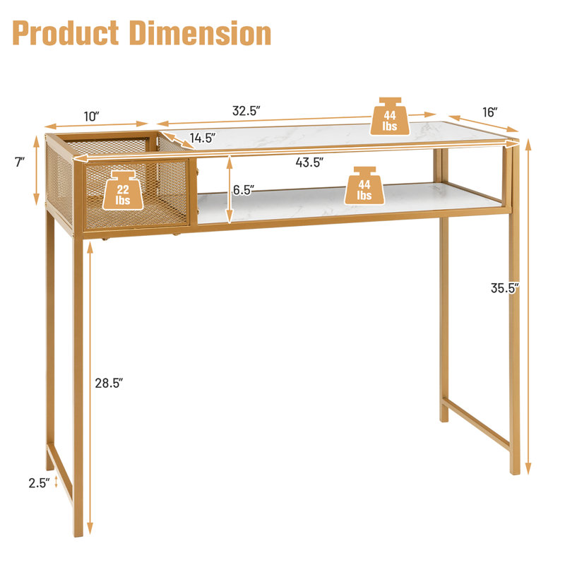 Gerrid 43.5'' Console Table
