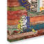 «USA Licence Plate on Colorful Wood», impression sur toile-31453487