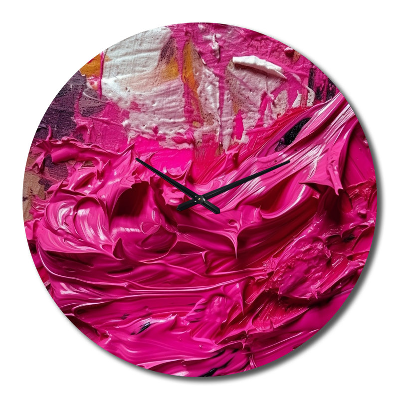 Horloge murale Viva Magenta Bliss Wildness III, Très grand