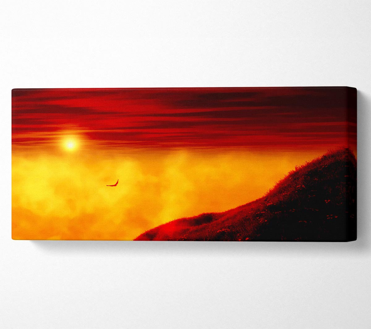 Ebern Designs Red Sky Above The Clouds - Print | Wayfair.co.uk
