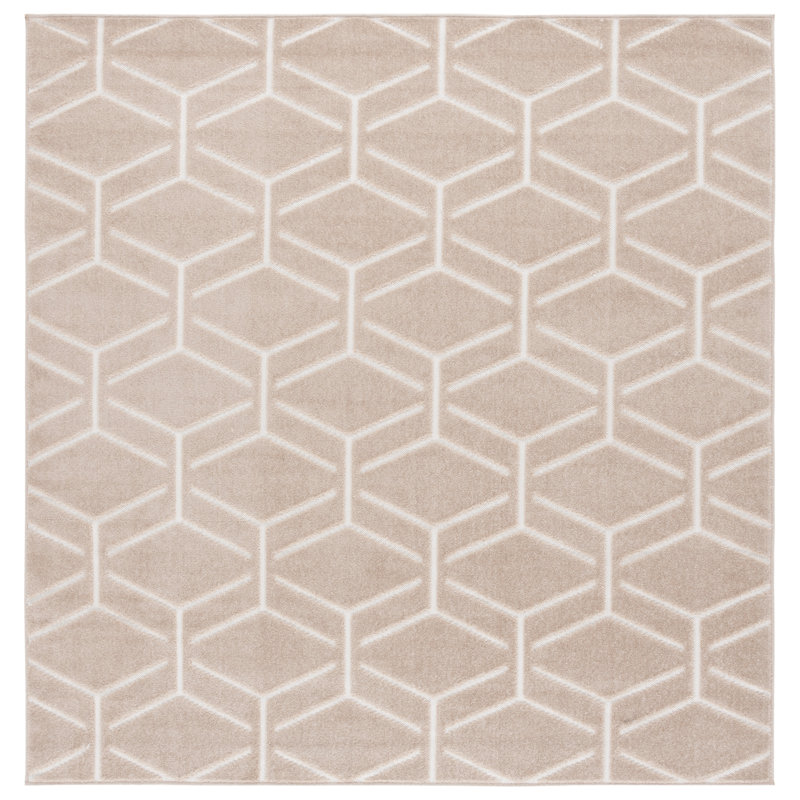 Mehinder Performance Geometric Rug, Round 6'7"