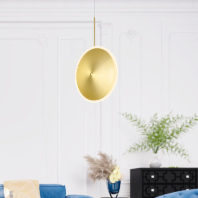 Luminaire suspendu tambour 1 lumière DEL Oey