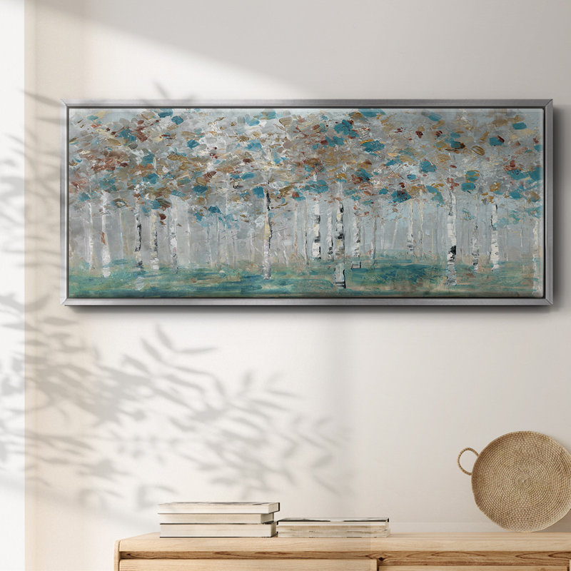 Teal Forest- Framed Canvas