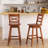 Deshanay Swivel Solid Wood Counter Stool-2120188316