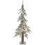 Arbre de Noël artificiel alpin floqué pré-éclairé à piles - 3 pi - lumières DEL claires