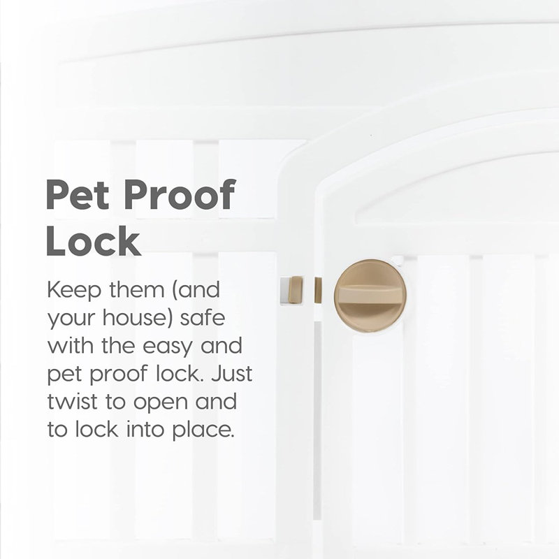 USA 24" 6-Panel Dog Playpen With Door, Puppy ...