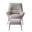 Ensemble de fauteuil d'appoint et repose-pieds 2 pièces Abela, cuir fleur-107417380