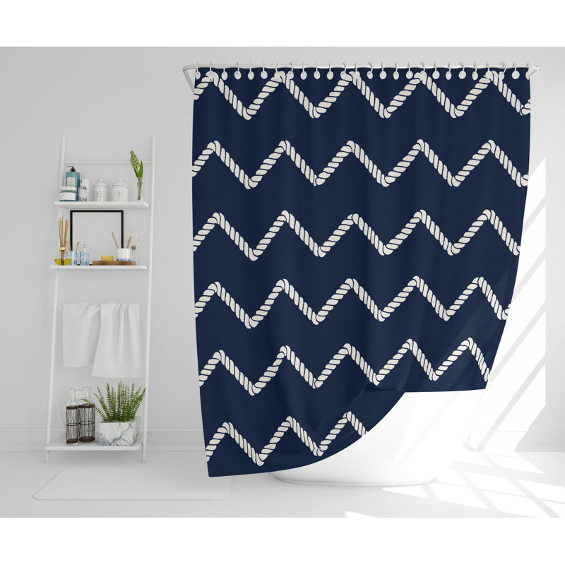 Matteo 2 Piece Polyester Shower Curtain Set, 168cm H x 168cm W