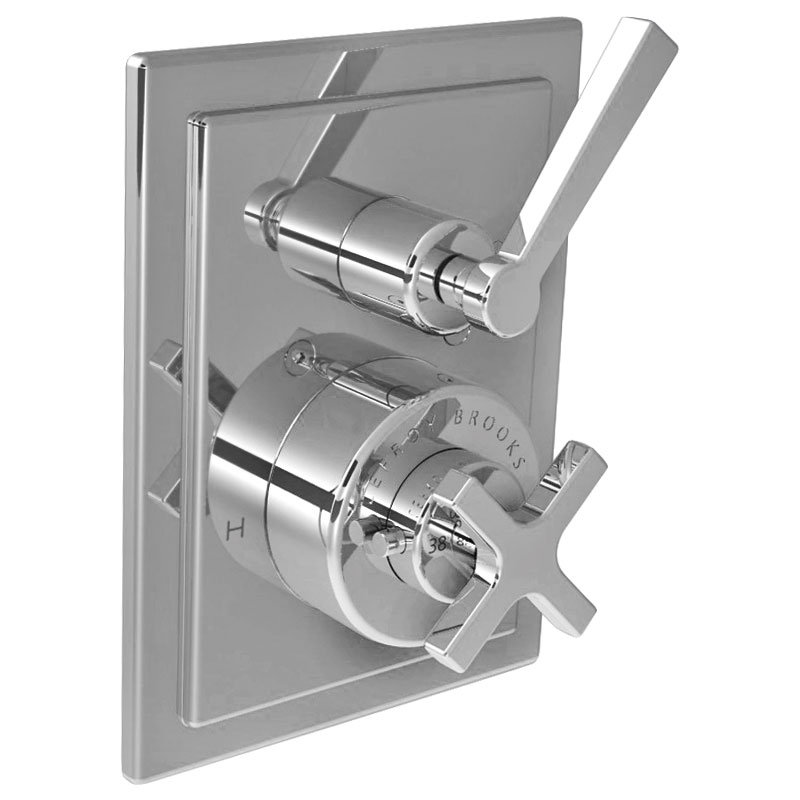 Système de douche thermostatique Mackintosh avec contrôle de débit intégré, Chrome poli