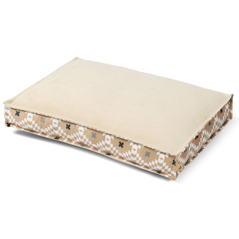 Boxy Bed Dog Pillow Bed, Sand, 36" W x 27" D x 5" H