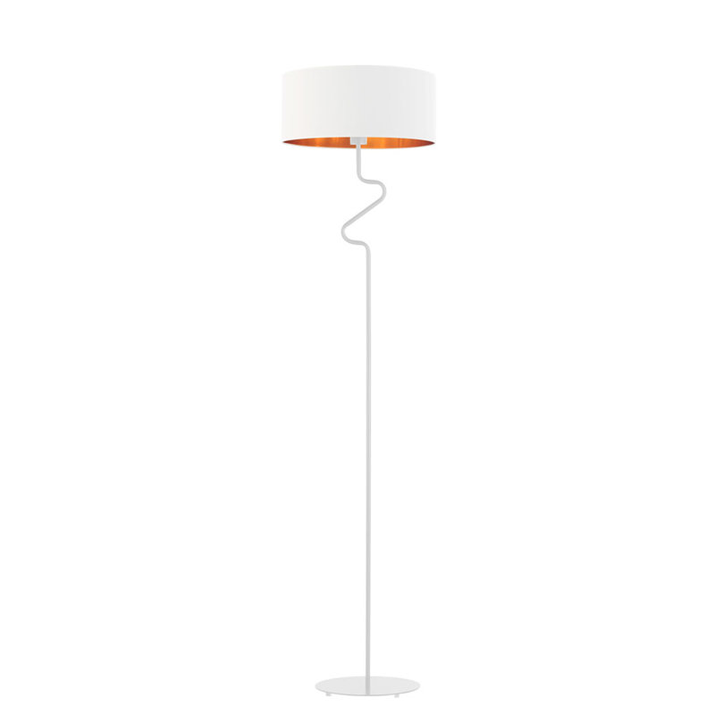 Adalade 166cm Traditional Floor Lamp, White, White
