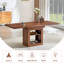 Ensemble de table de salle à manger moderne avec rangement, table et chaises extensibles en MDF noyer
