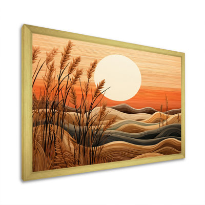Coucher de soleil doré dans les montagnes rétro I - reproduction