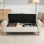 Banc de rangement avec repose-pieds, repose-pieds rembourré