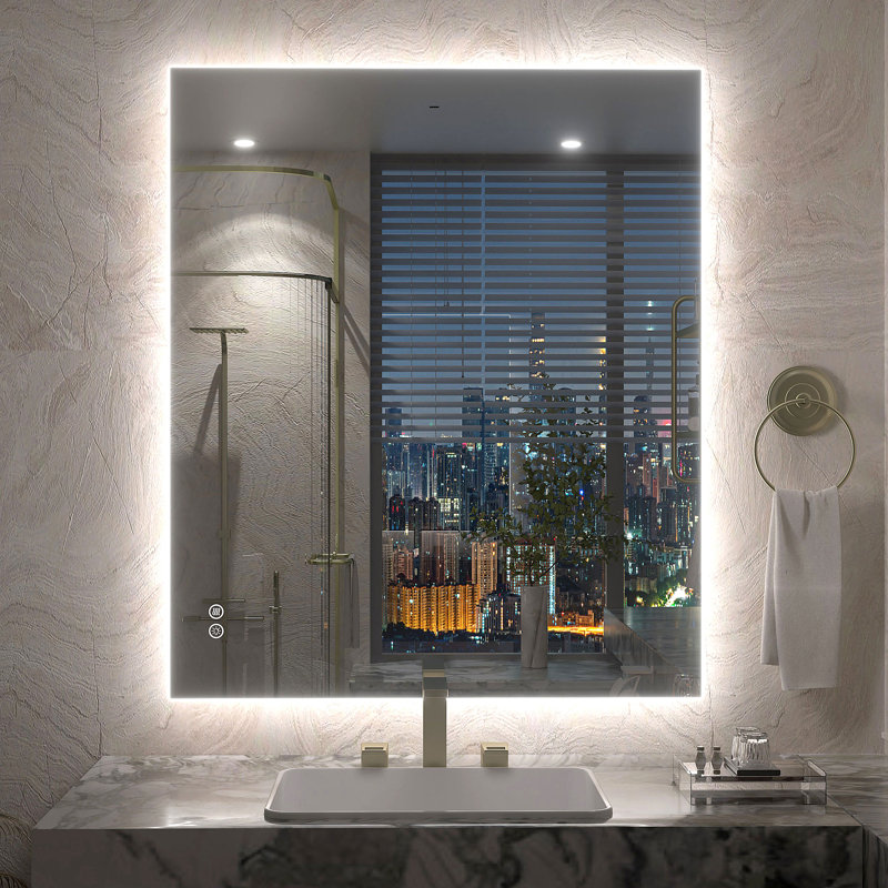 Miroir de salle de bain Wayfair Basics, 36 po x 30 po