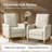 Terren Linen Striped Recliner-2096006087