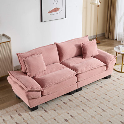 Causeuse-lit en velours Corduroy
