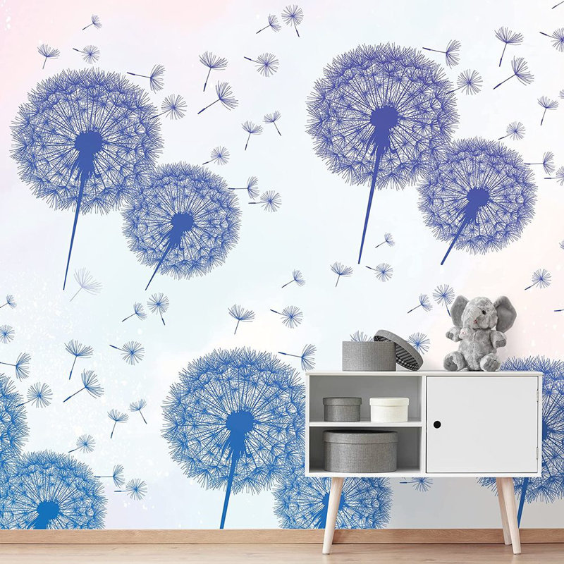 Abstract Floral Peel & Stick Floral Border, 100" L x 144" W