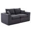Canapé Cloud 2 places pour les appartements, revêtement en velours côtelé doux, housses amovibles, mousse haute, accoudoir incurvé, canapé moderne sans assemblage, coussin confortable et flexible, amovible-690732137-690732141-690732143