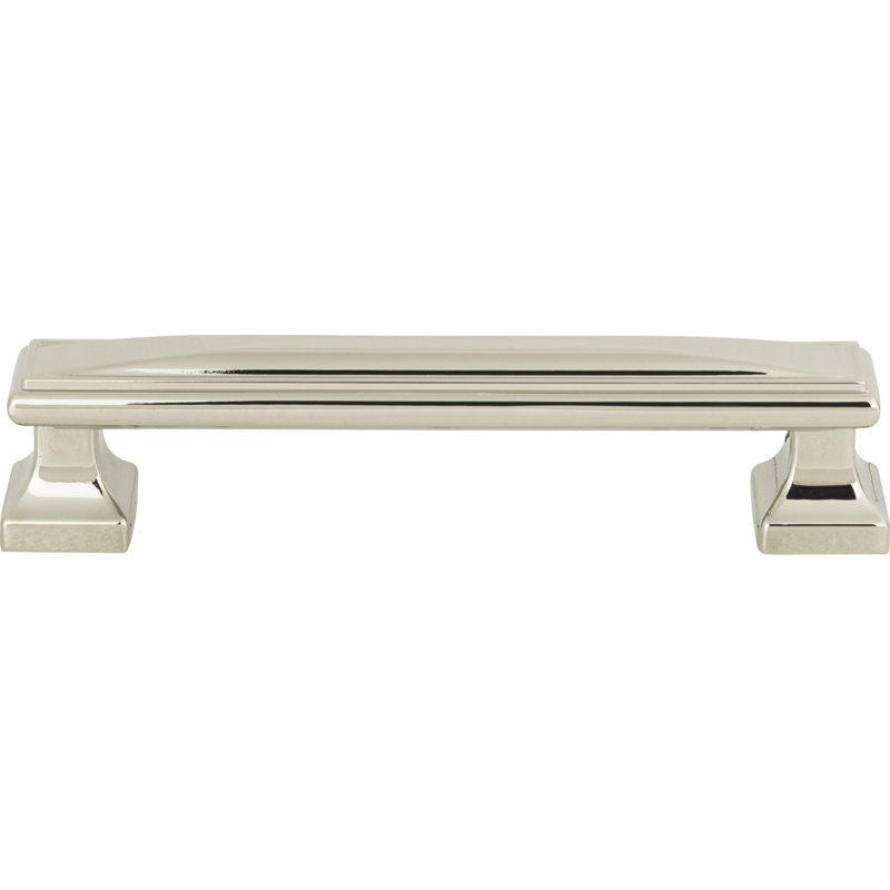 Polished Nickel Modern Bar Pull with Mounting Hardware