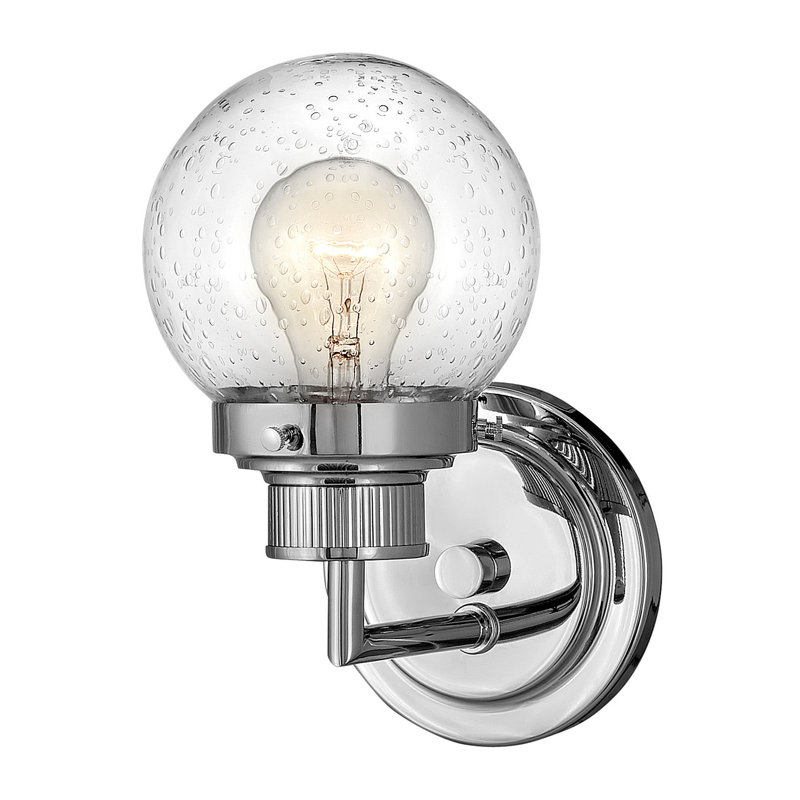 Poppy 1-Light Dimmable Bath Sconce, Chrome