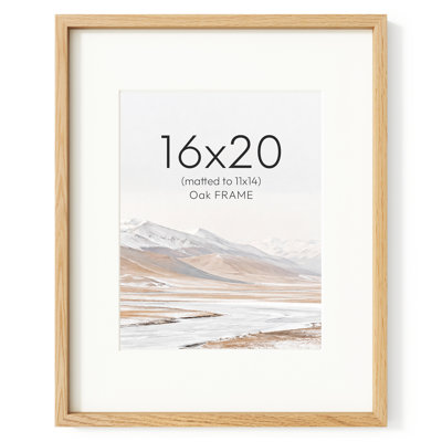 Modern Natural Solid Wood Photo Frame with Tempered Glass